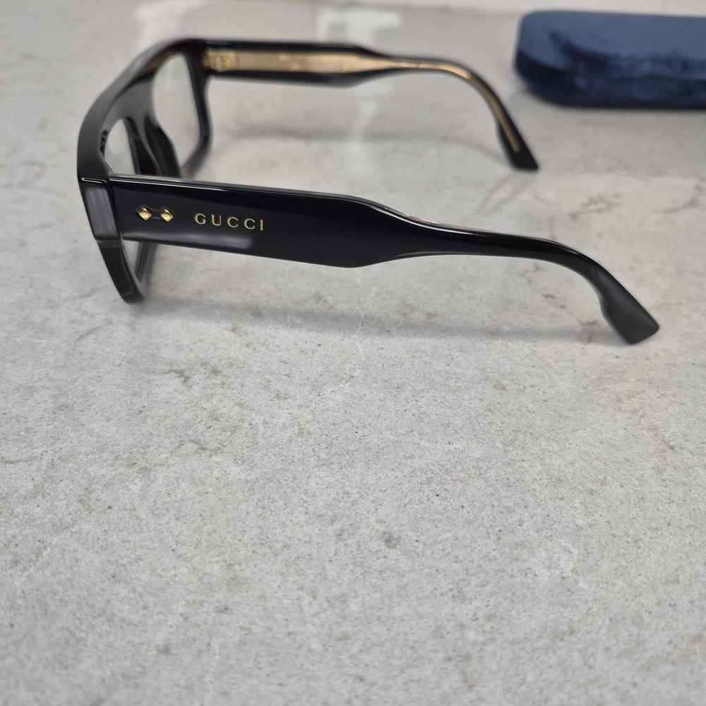 Gucci GG1085O Square Full Rim Black Plastic Eyeglass Frames 52-21-145 - Picture 5 of 11
